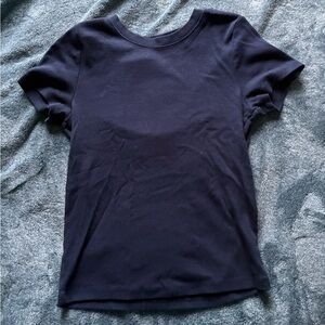 Women’s navy blue baby tee